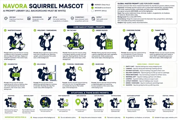 Navora design reference: mascot prompt library